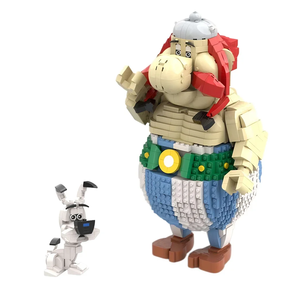 BuildMOC Model Obelix Classic movies Asterixs the Gauls Building Blocks Idefix Dogmatix Monsters Character Bricks Toy Kids Gift