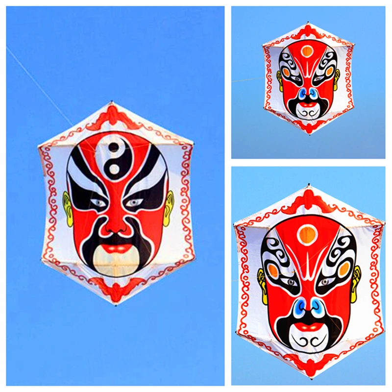 Peking opera kite traditioal kites flying for adults kites parachute kites hexagonal kite sports kite dragon fly drachen cometas