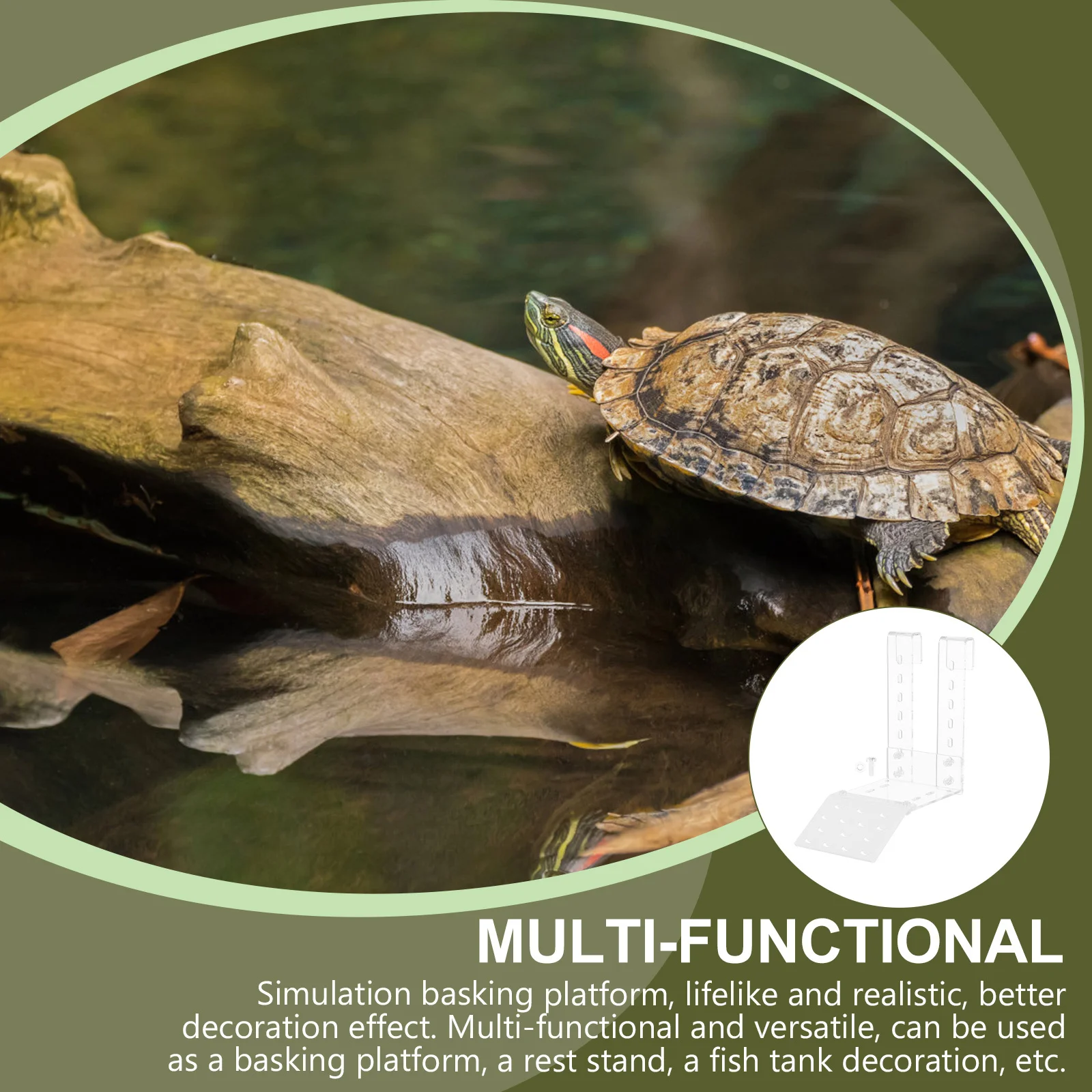 

1 set Turtle Basking Platform Acrylic Reptile Dock For Water Turtles Frogs Lizards Tortoises Pet Turtle Supplies Aquarium