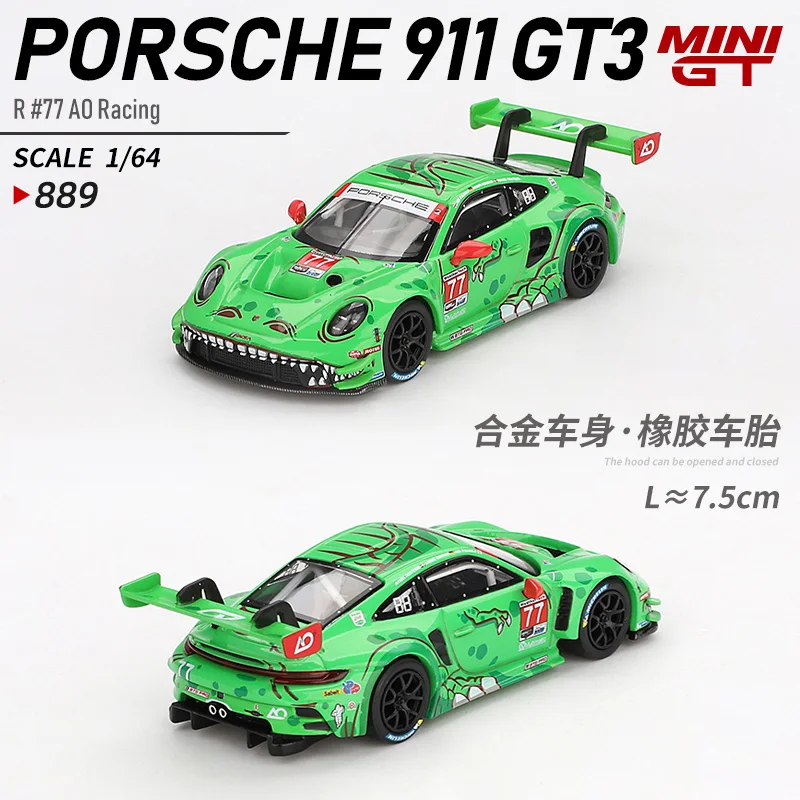 MINIGT 1/64 Porsche 911 Lamborghini Revuelto Nissan metalen gegoten auto's modus Speelgoed Voor Jongens verzamelen ornamenten 892 970 995 996 163