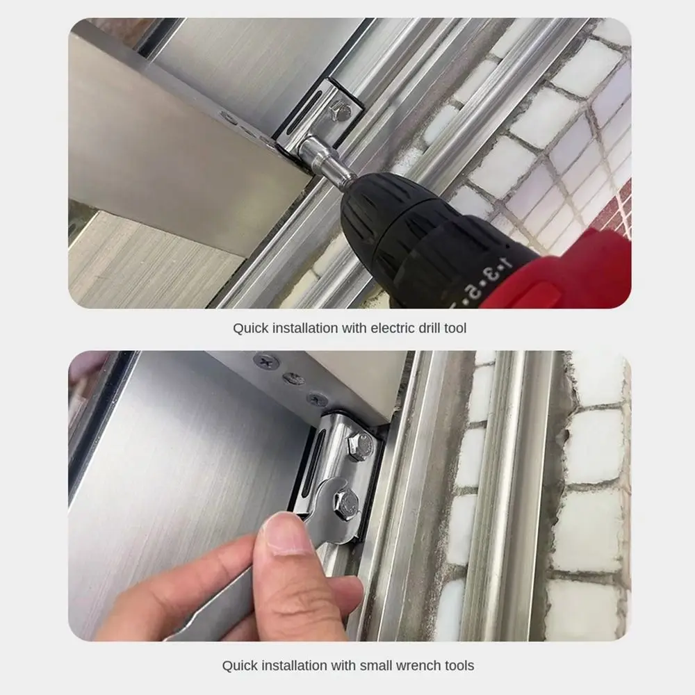 New Zinc Alloy Window Limiter Buckle Sliding Security Anti-Theft Window Locks Fixed Child Protection Window Lock Stopper Window