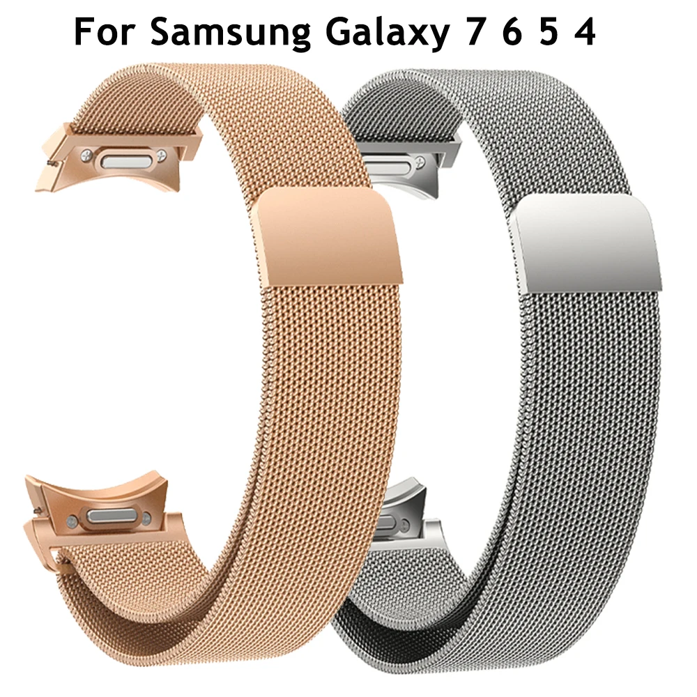 Quick Fit Milanese Band for Samsung Galaxy Watch 7 6 5 4 40mm 44mm 6/4 Classic 42 46mm 43 47mm 5Pro 45mm No Gaps Magnetic Strap
