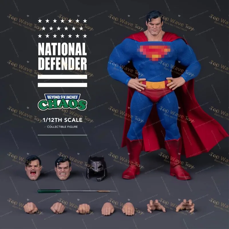 الأسهم الجديدة الفوضى 001 002 1/12 المدافع الوطني المنقولة بطل السوبر رجل القماش تصميم استبدال نحت مجموعة كاملة لعبة مجسمة #2