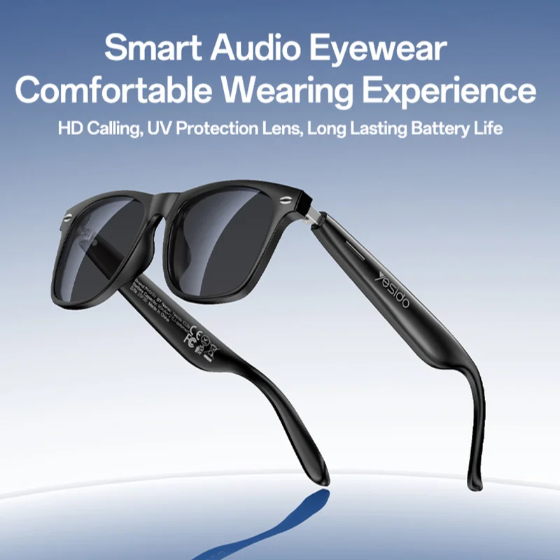 

New Smart Bluetooth Glasses Hair Multifunctional Long Endurance Cycling Outdoor Sports Music Glasses UV Protection