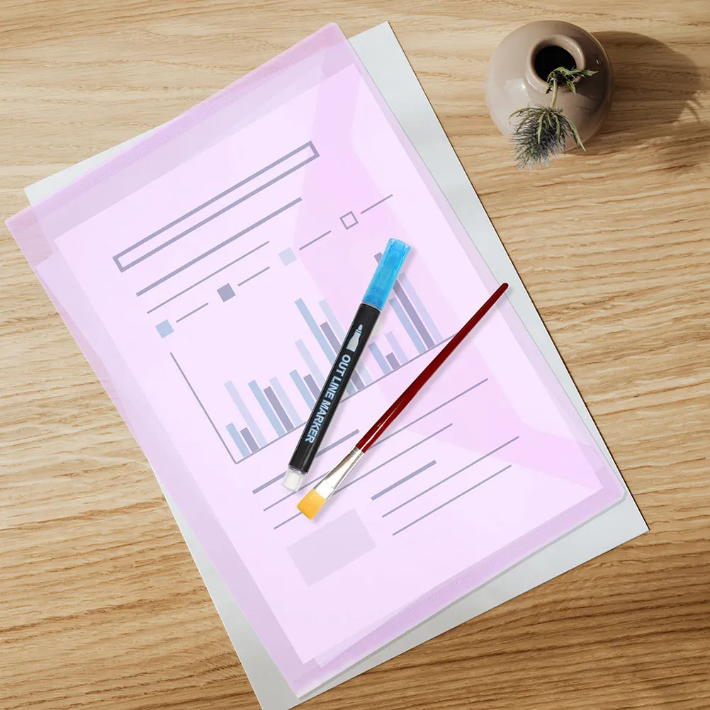 

8Pcs Transparent Document Organizer Plastic File Bags Button Closure Document Storage Pockets for Office School Supplies A4 Size