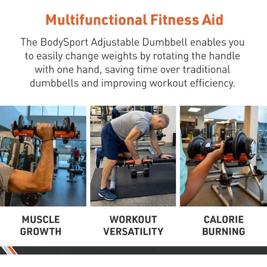 دمبل قابل للتعديل بوزن 40 رطلًا مع 12 وزنًا مجانًا من 3 إلى 40 رطلًا مثاليًا للتدريبات الرياضية المنزلية المدمجة والفعال #4