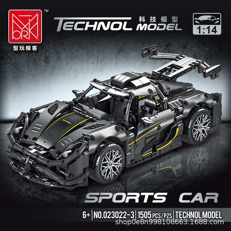 1505PCS Supercar modello di blocchi di costruzione Nero supercar decorazione da tavolo giocattolo educativo per bambini fai da te regalo di festa