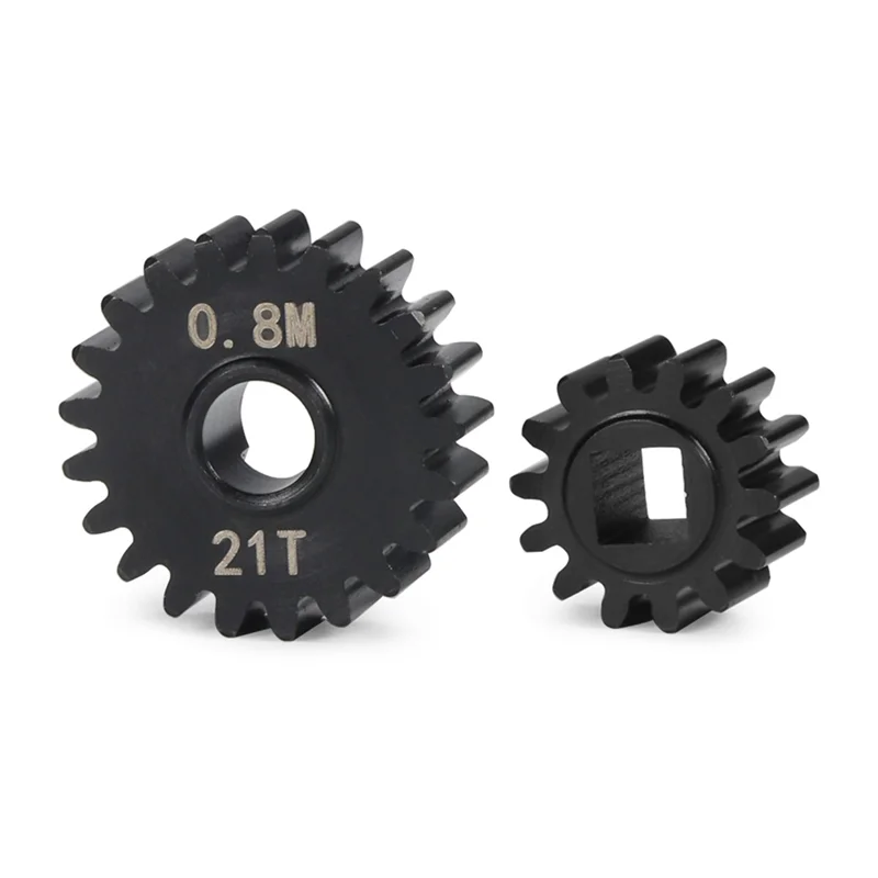 WOWFU-4Pcs Overdrive Steel Portal Axle Gear Set 21T 14T Replacement Parts For 1/10 RC Crawler Car Axial SCX10 III Capra Upgrade