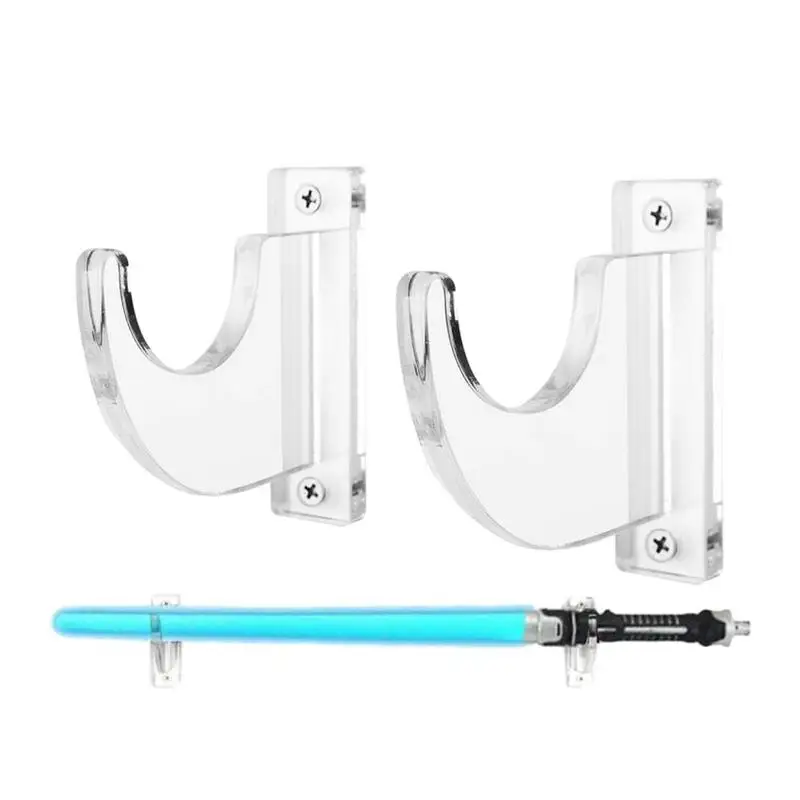 Sword Wall Mounted Holder Acrylic Katana Lightsaber Display Hanger Sword Wall Hook Hanger Acrylic japanese Sword Display Rack