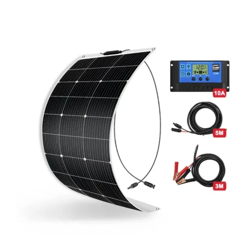 

Solar system 18v mono 100W car/boat/home solar charging 12v waterproof solar panel