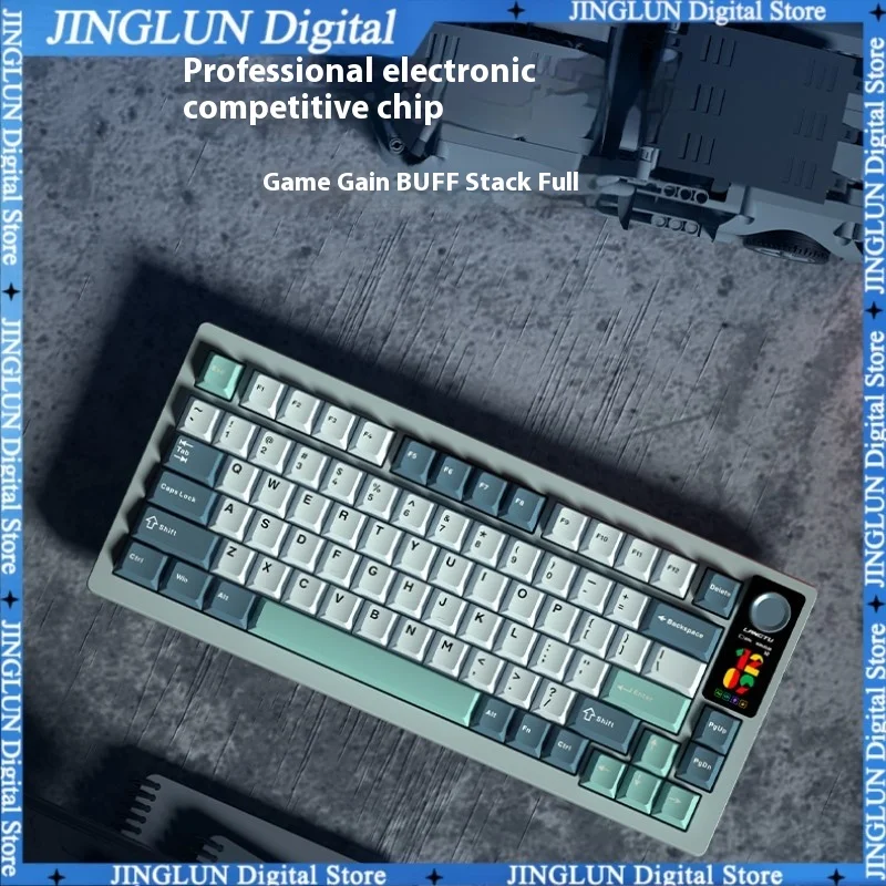 Langtu 75 Custom Mechanical Keyboard Wireless 2.4g Bluetooth Type-c Triple Mode Gaming Keyboard Office Gaming Rgb Lights 80 Keys