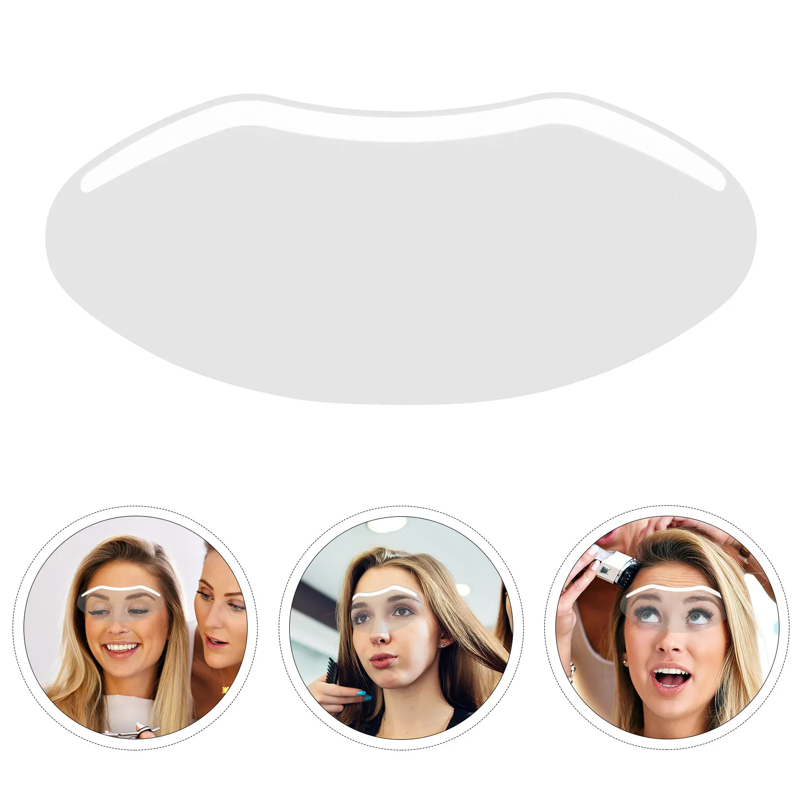 50Pcs Clear Haircut Facial Shield Adhesive Haircut Eye Cover PVC Transparent Salon Supplies for Adults Facial Shield