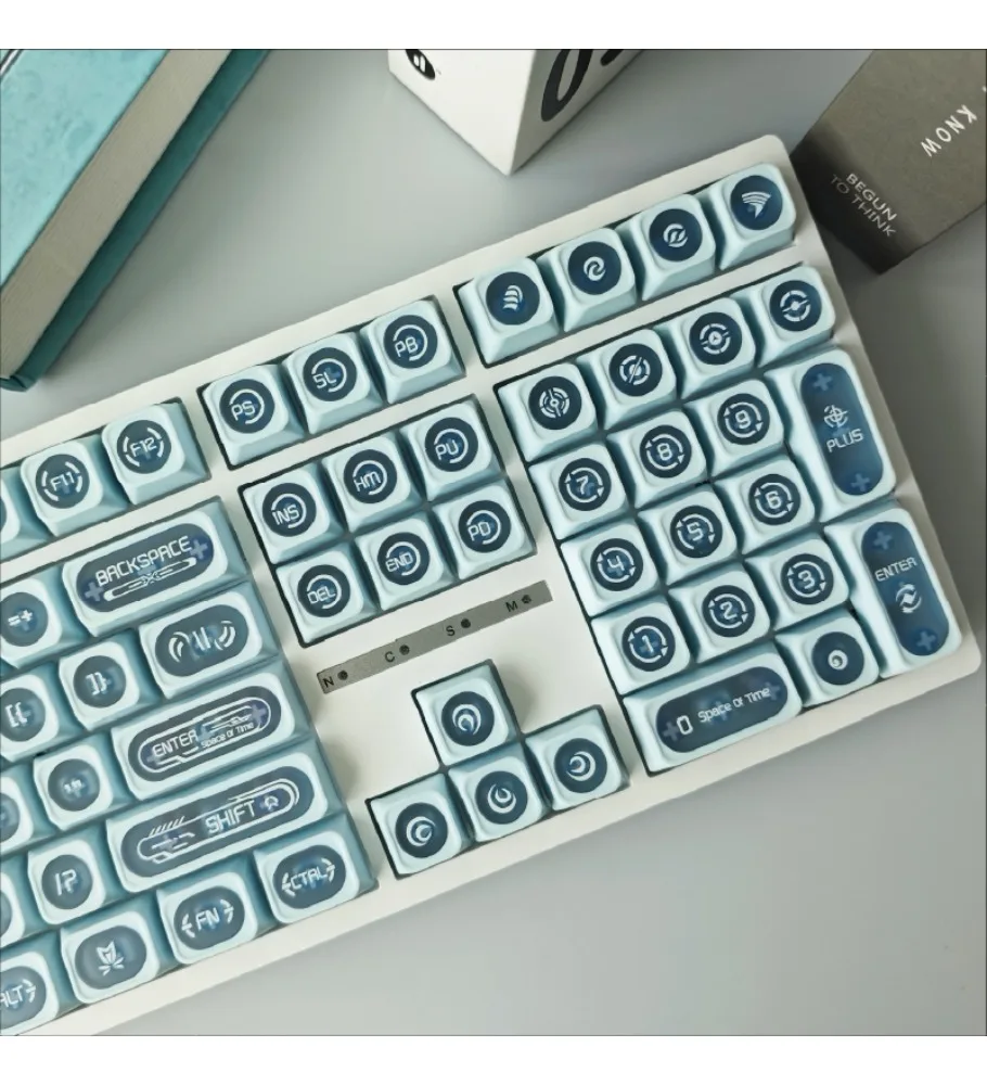 Blue Opal Max Personality Transparent Keycap Fit Wooting Bee Step from ACE68 Key 87 Key 108