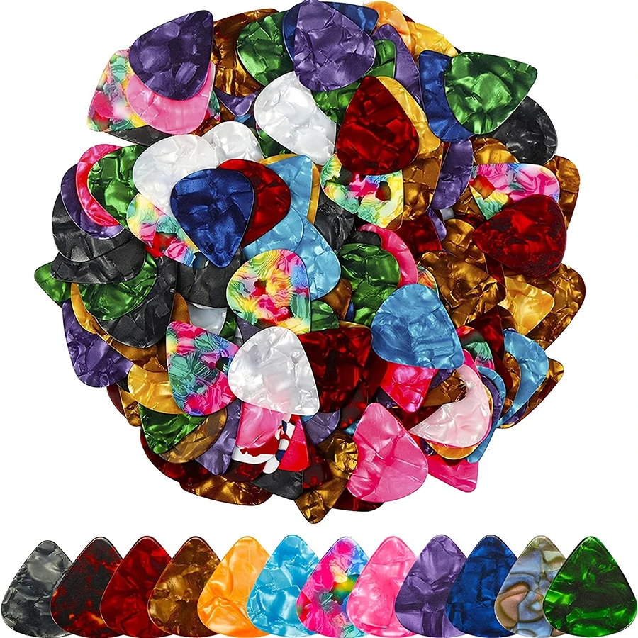 10-50pcs 0.5mm SLL Guitar Picks Pattern Random Ship ABS Pick for Guitar Ukulele Bass Musical Instrument Performance Accessories