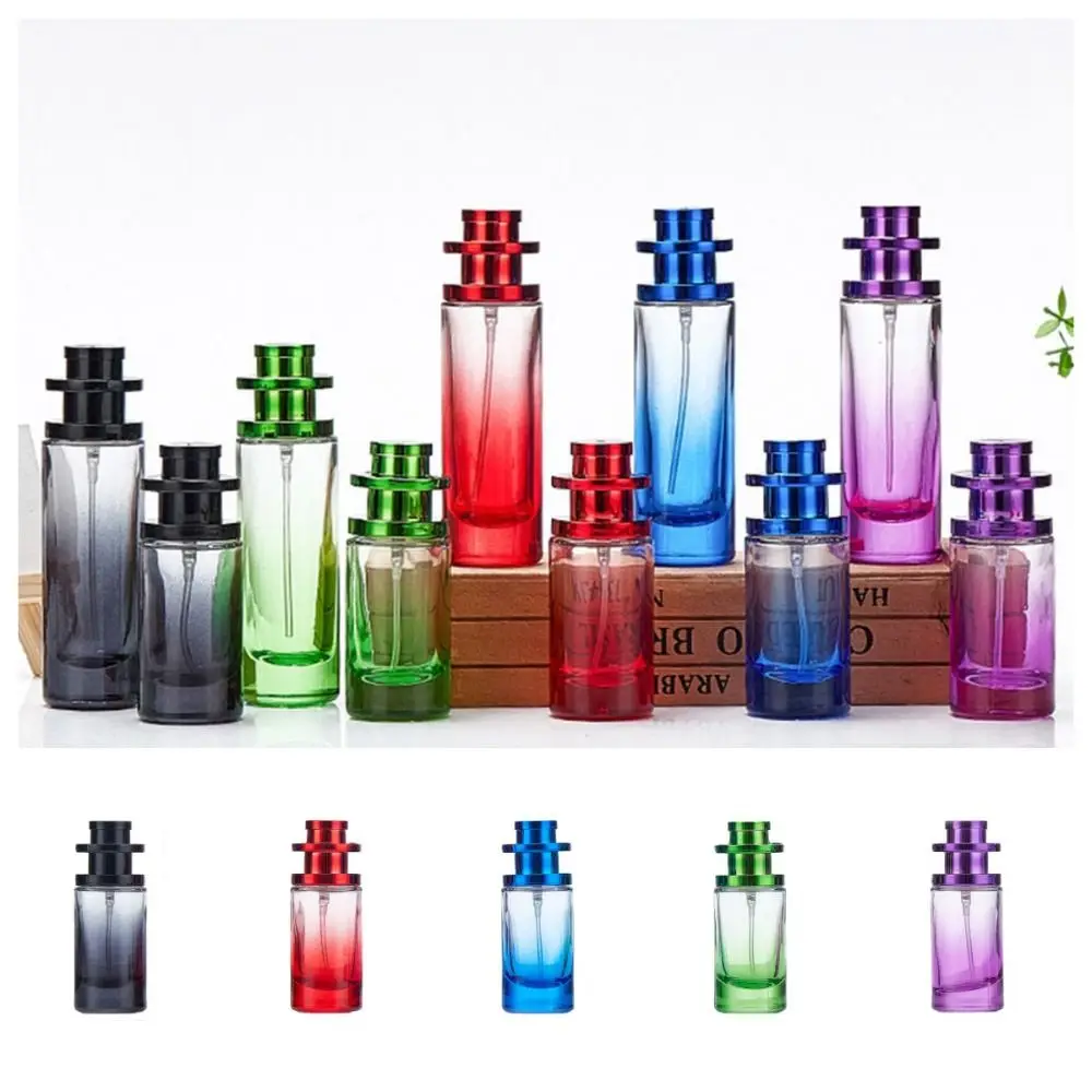 Refillable Atomizer Glass Perfume Bottle Press type High Grade Perfume Spray Bottle Empty Elegant Cosmetic Container Women