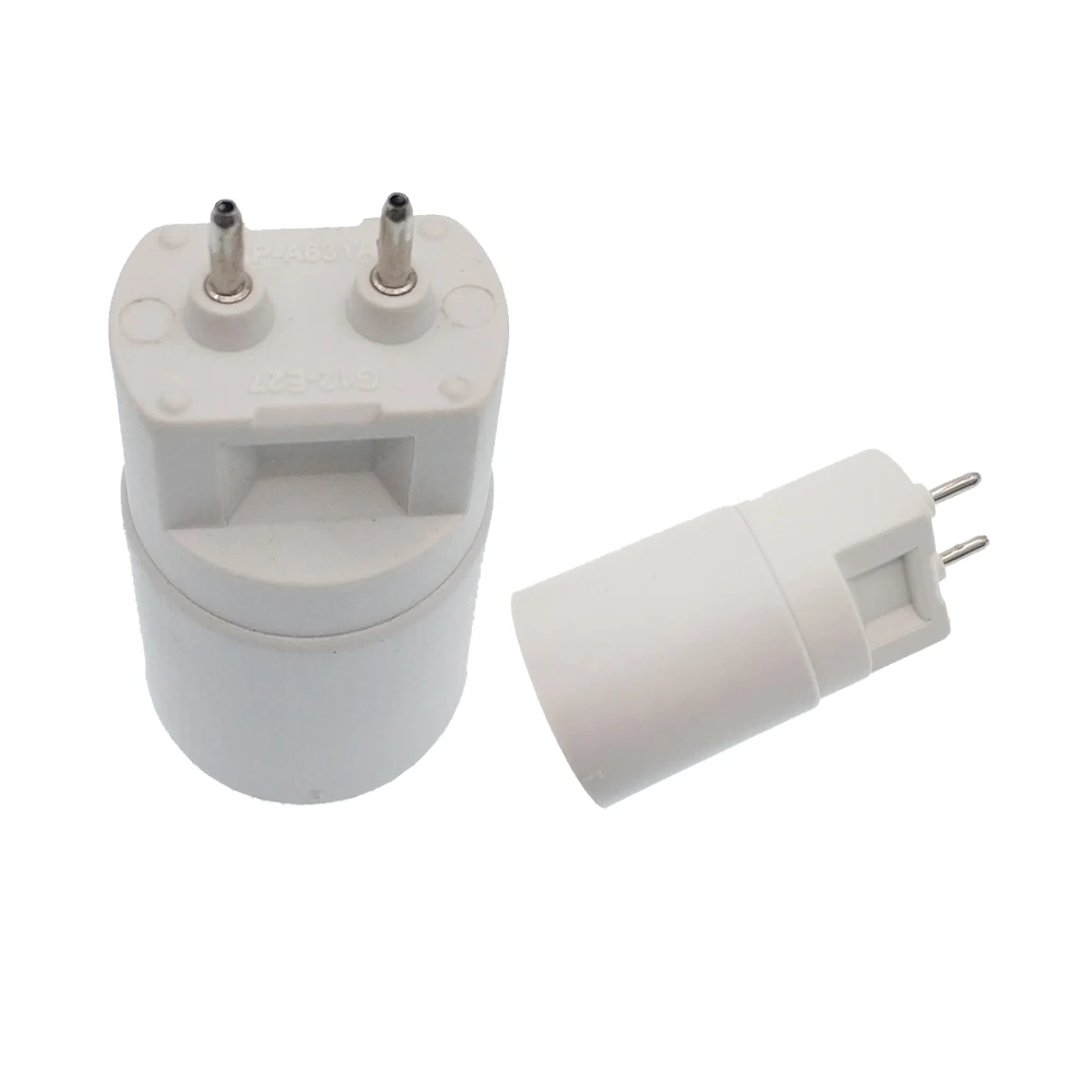 2pcs G12 To E26/E27 Light Socket Adapter 2Pin PAR30 CDM-T HCI-T Metal Halide LED Halogen Lamp Base Holder Converter CE ROhs