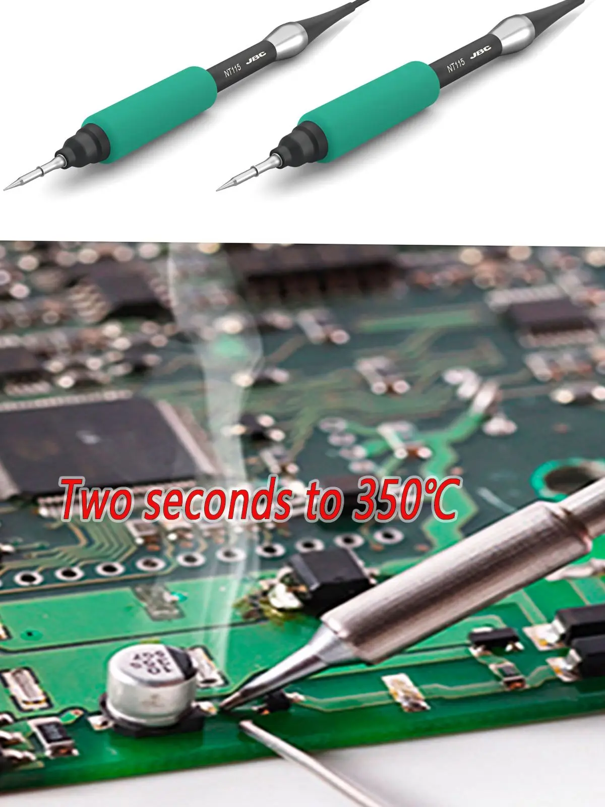 Imagem -06 - Original Jbc Np115-a Nano Tweezers com C115 Uso Ponta do Ferro de Solda Nase2c Precisão Nano Estação de Solda 100