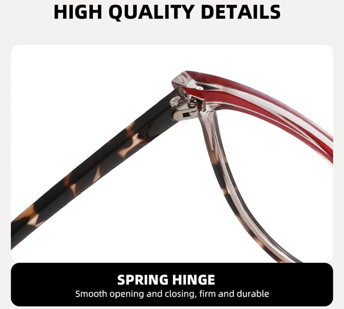 Очки для чтения с цветными блоками, 5 шт.: стильные негабаритные оправы, металлические петли для стабильности, мощность 1,00-3,50