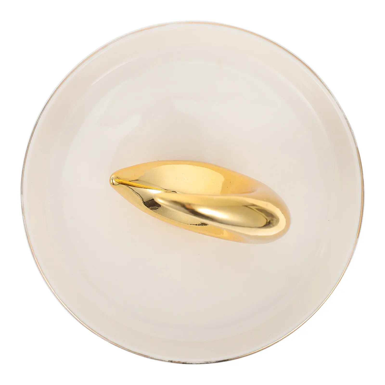 

1 шт. Высококачественный водонепроницаемый керамический поднос в форме полумесяца для хранения украшений: браслетов, ожерелий, колец, серег, косметики