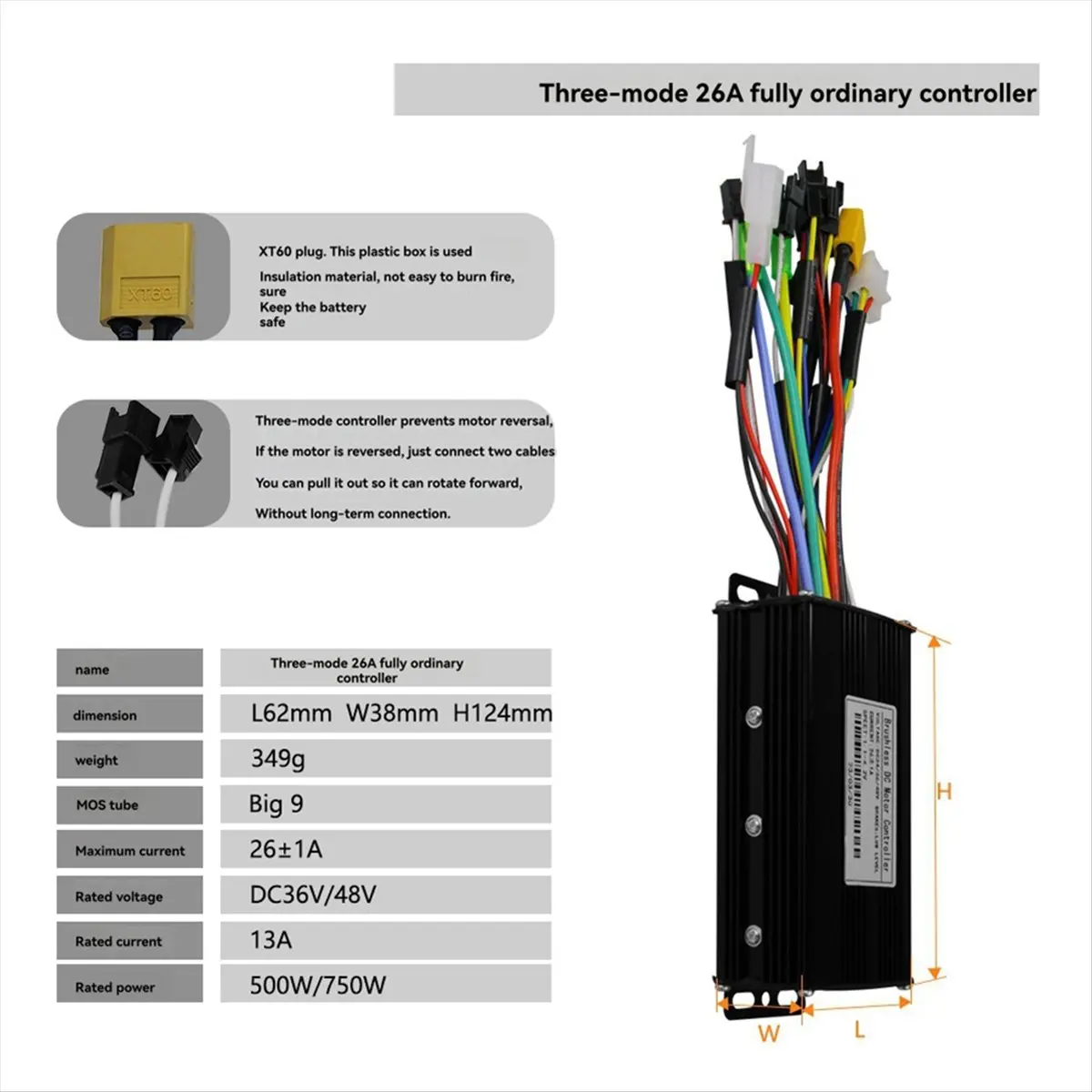 Super Sale M5 Electric Bike Color LCD Display Meter 36V 48V/26A Big 9 Sine Wave Controller E Scooter LCD Panel for Mountain EB