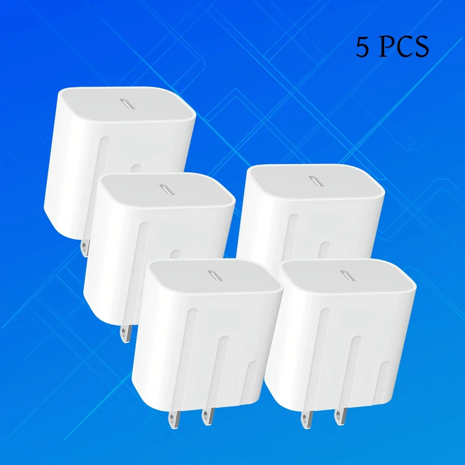 

Супербыстрая зарядка, 5 шт.: USB-C зарядное устройство для iPhone и iPad с функцией быстрой зарядки