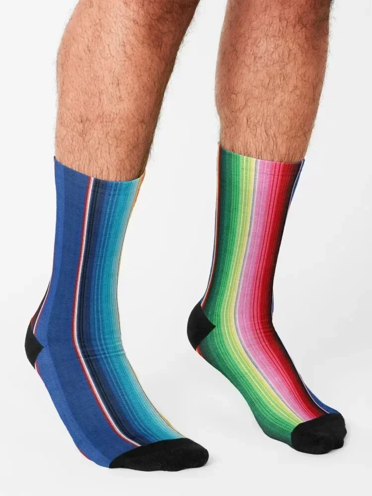 Colorful Mexican Poncho Background Socks Wholesale Toe sports essential men cotton high quality Socks Female Men's