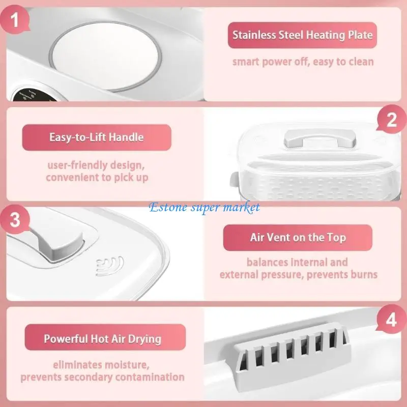 Structure d'alimentation hygiénique pour nourrissons 090B, brouillard chaud automatique, décontamination, fonction triple sèche,
