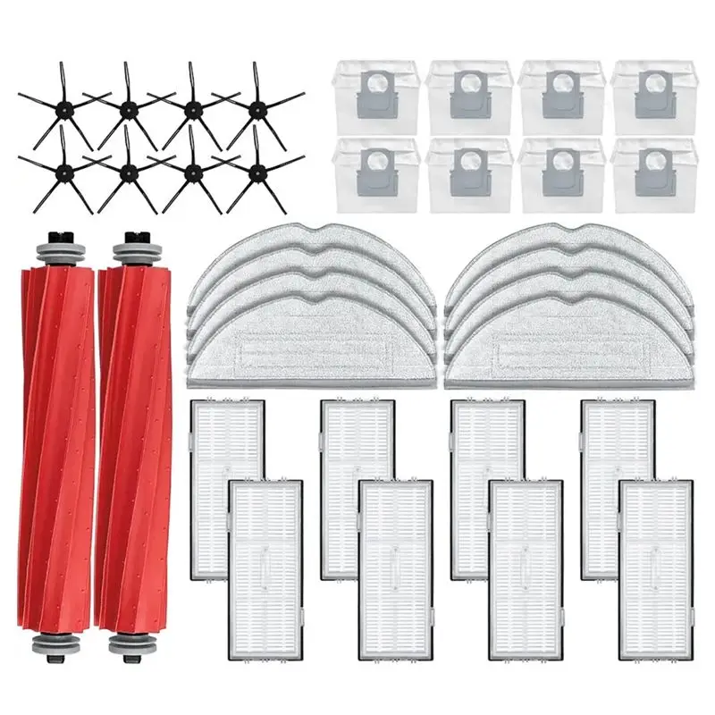 

AEE4-For Roborock S7 Maxv Ultra / S7 Pro Ultra Accessories Main Side Brush Filter Mop Dust Bags Replacement Spare Parts