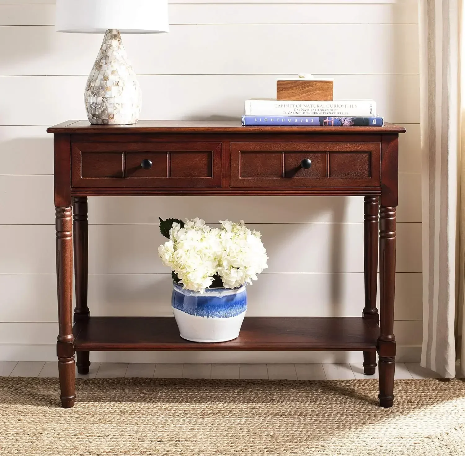 Safavieh American Homes Collection Samantha Dark Cherry 2-Drawer Console Table