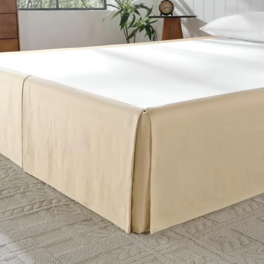 

Французская юбка для кровати 4-дюймовая, с цветным узором, легко устанавливаемая, дышащая, из натурального льна, мягкая, уютная, для постельного белья, 60x80 дюймов