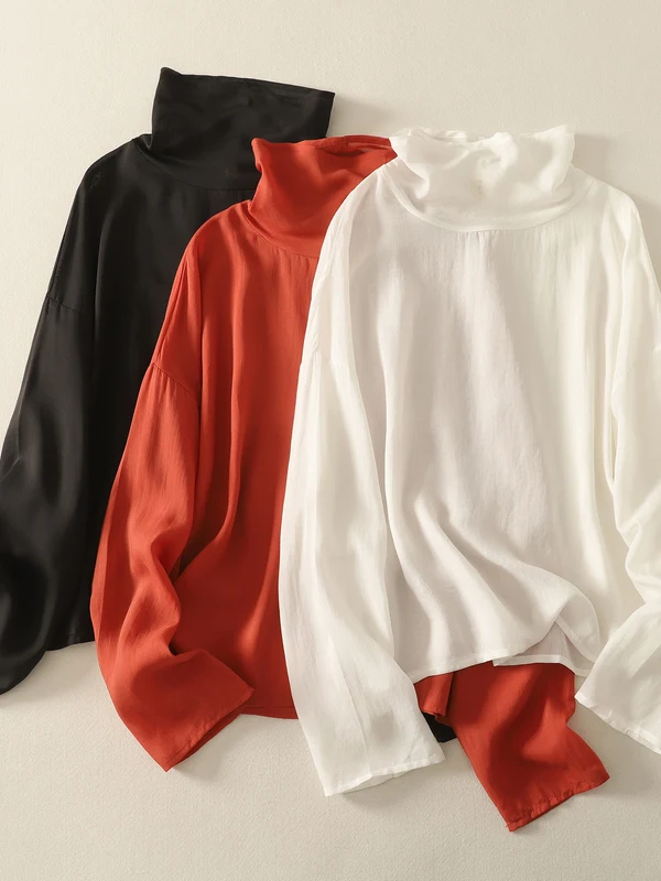 

Spring Women's Long Sve Loose Lightweight Crew Ne Base irt Top Large Size Overhead irt Commute Sle Vintage Loose Fit