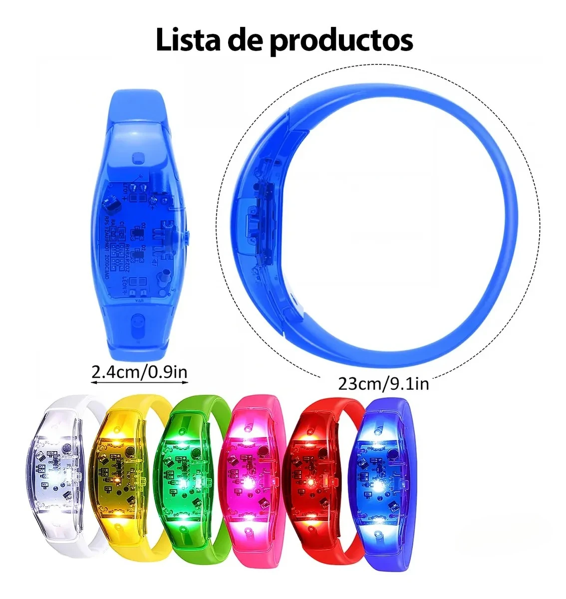 6PCS LED Bracelets Sound Activ - Audio Music Light 评论和价格