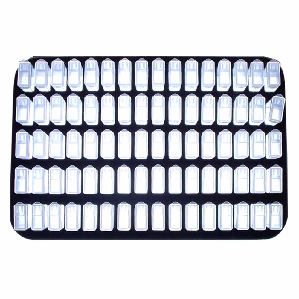 Diamond painting tools storage box transparent rice beads small box nail art divided diamond bottle in spong 30/40/60/80PCS