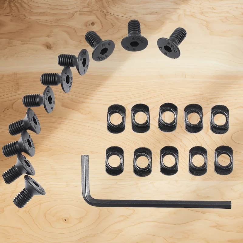 Wholesale 500sets/bag MLOK / KeyMod Screw Nut Kit, Tactical Handguard Accessories Sliding T-Nut Hex Screws