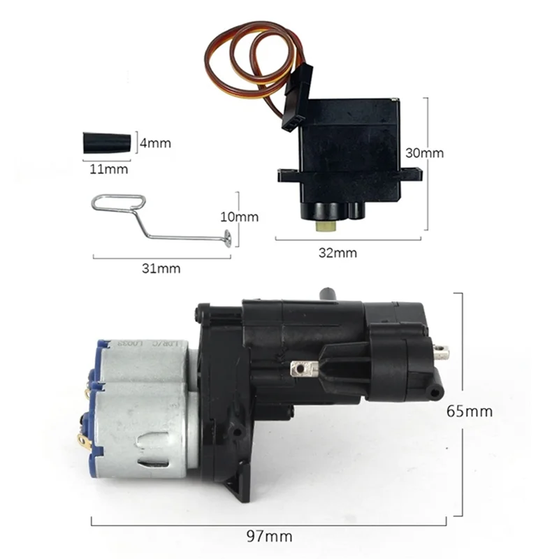 Transmission de changement de vitesse de boîte de vitesses à 2 vitesses en métal pour sat RC P06 LD-P06 sat 1201 UnimAustin 1/12 RC pièces de mise à niveau de voiture