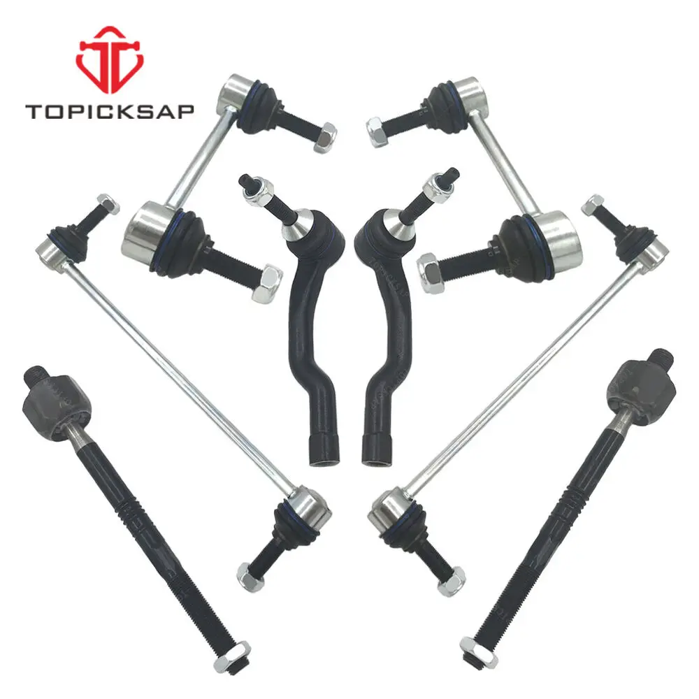 TOPICKSAP 8pcs Front Rear Sway Bar Links Outer Inner Tie Rod Ends for Ford Edge Fusion 2013 2014 2015 2016 2017 - 2018