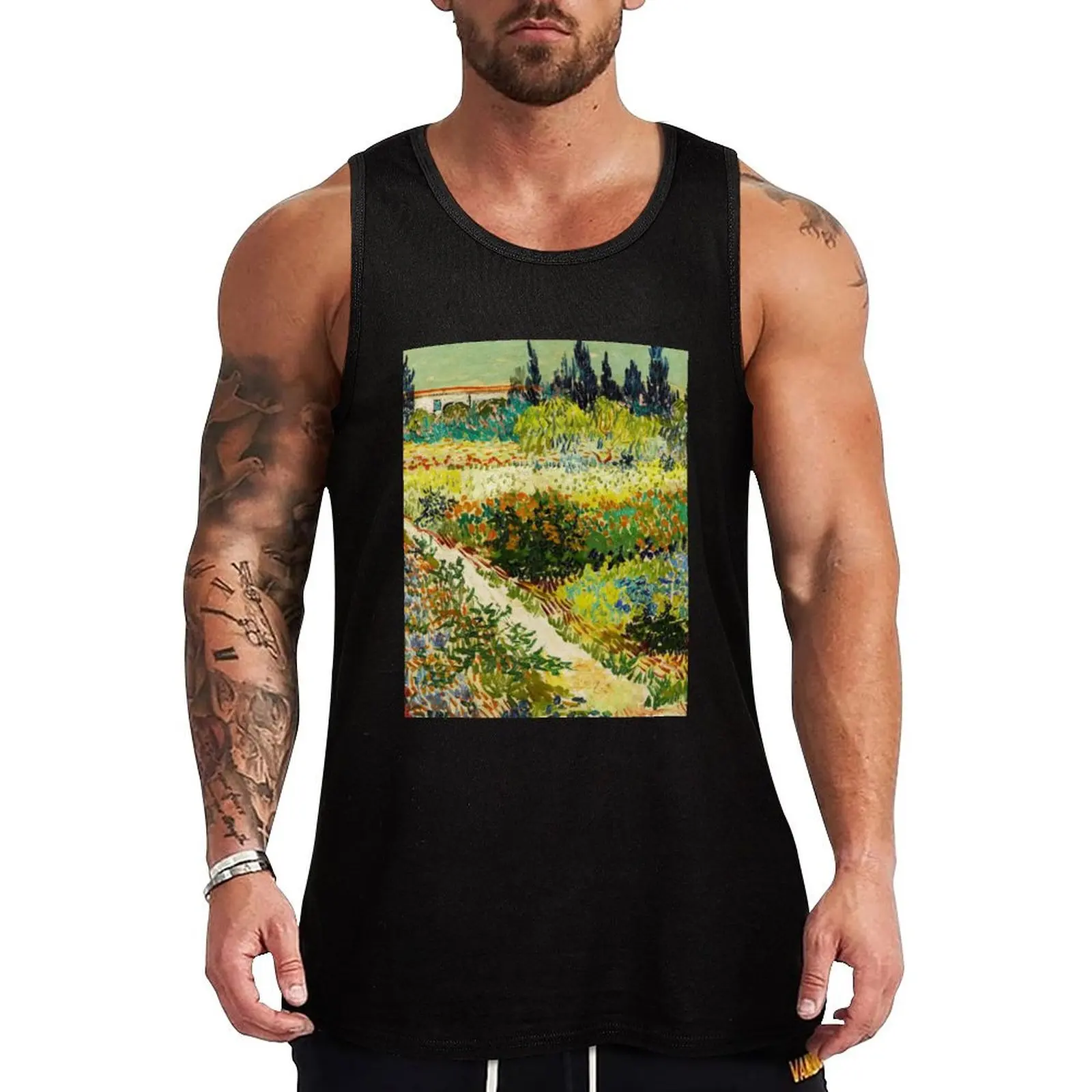 Van Gogh - Garden at Arles Tank Top sports vest gym clothes man