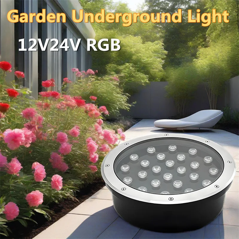 

Deck Floor Lights Exterior Lighting 1W6W9W12W18W24w36w Garden Underground Light Stair Step Path Spotlight 12V 24V Buried Lamp