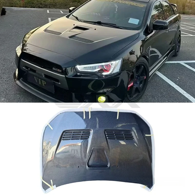 

Carbon Fiber Hood Lancer EVO 10 Style Automotive Accessory Peormance Racing Bonnet Car Modification Part