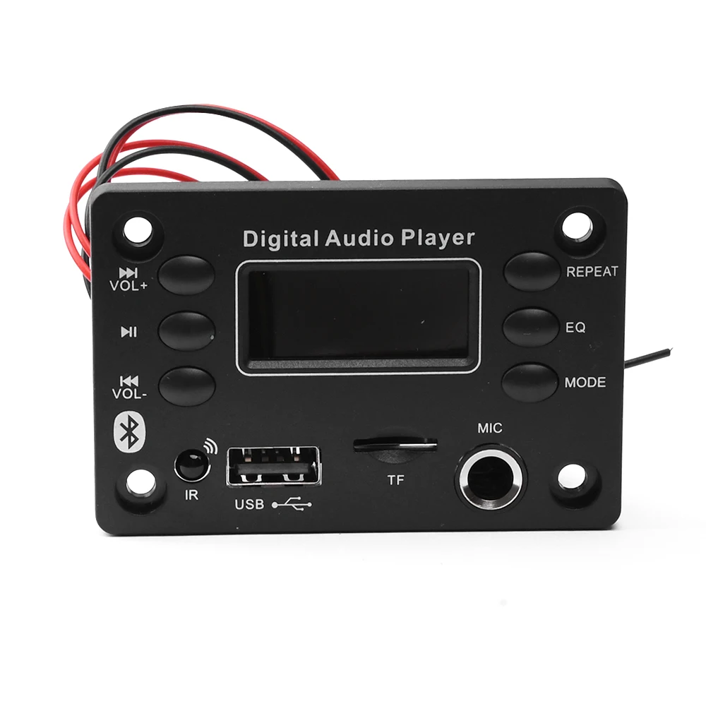 2 * 25W Power Amplifier Board MP3 Decoding Board Bluetooth Module Car Audio Motherboard with Radio Function and Microphone Jack