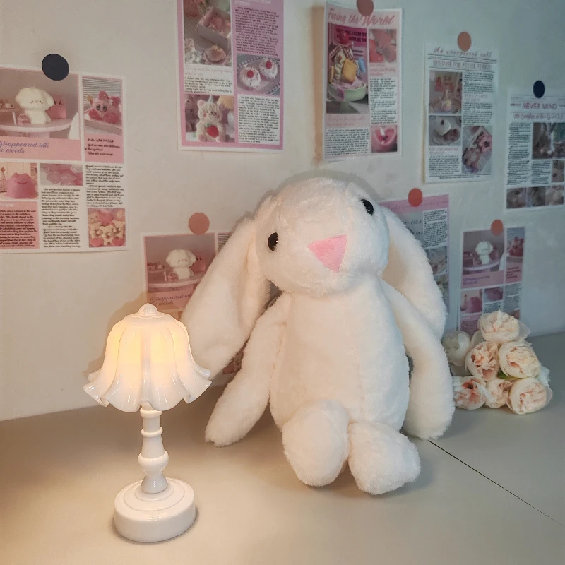 Simpatico coniglio LOP morbido peluche orecchie riempite bambola di coniglio lungo divertente compagno di sonno per bambini decorazione delicata regali per bambini per la casa