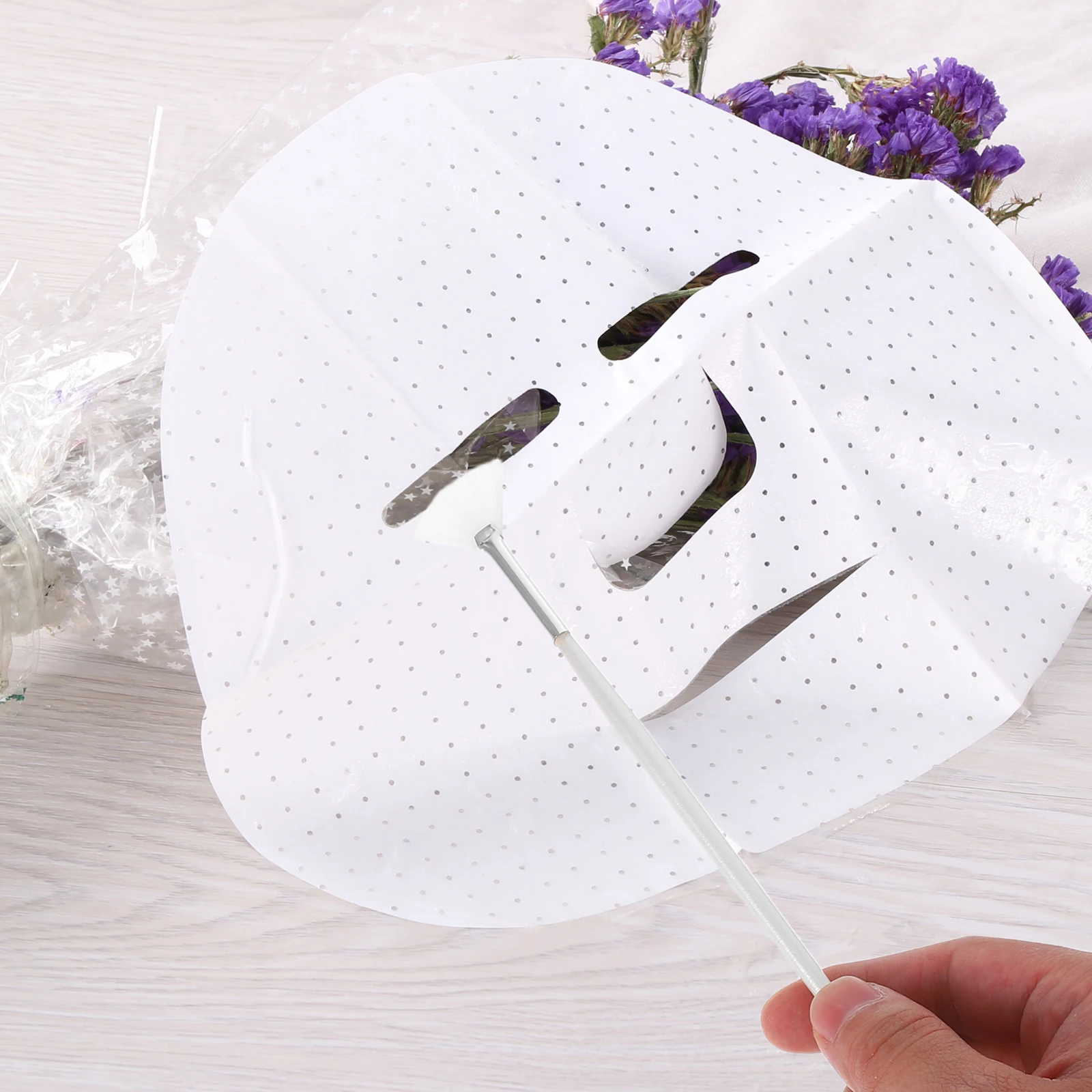 

3 Pcs Facial Mask Brush for Face Skin Care Applicator Exfoliating Wooden Handle Fan Shape DIY Mud Smooth Full Coverage