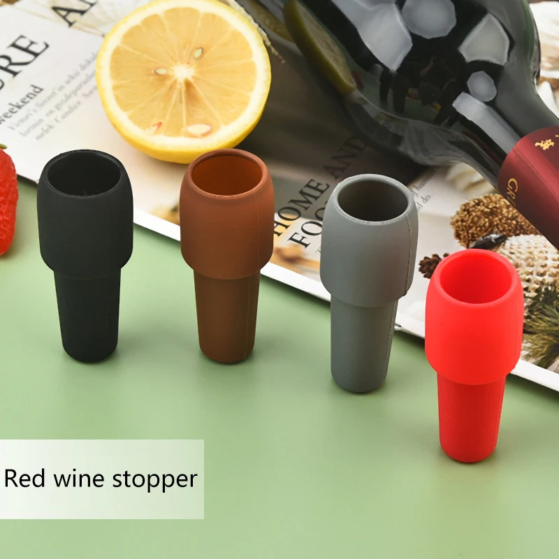 Tappo per vino creativo universale da 5 pezzi tappo per vino rosso in Silicone morbido riutilizzabile tappo per bottiglia Anti caduta a doppia tenuta