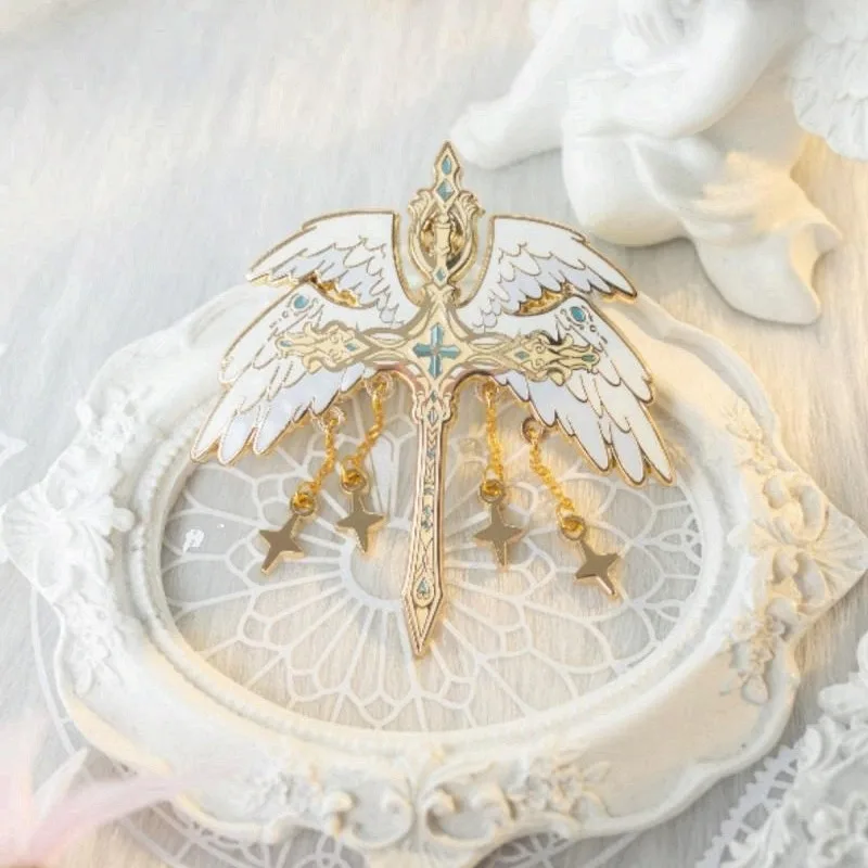 2026Hot New Premium Vintage Handmade Original Cross Guardian Metal Enamel Pins Badge Brooch Backpack
