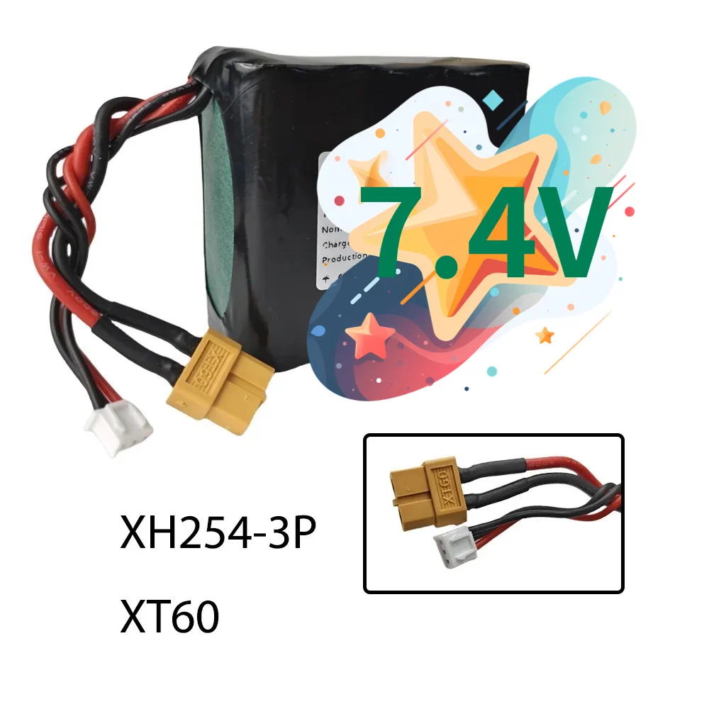 

2S4P 7.4V 12800mAh UAV Rechargeable Li-ion Battery For Various RC Airplane Drone Quadrotor XH2.54-3P XT60