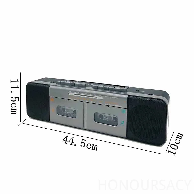 Portable Vintage Retro USB AM/FM/SW Multiband Radio Stereo Wireless Bluetooth5.3 Boombox Mp3 Audio Cassette Tape Player Recorder