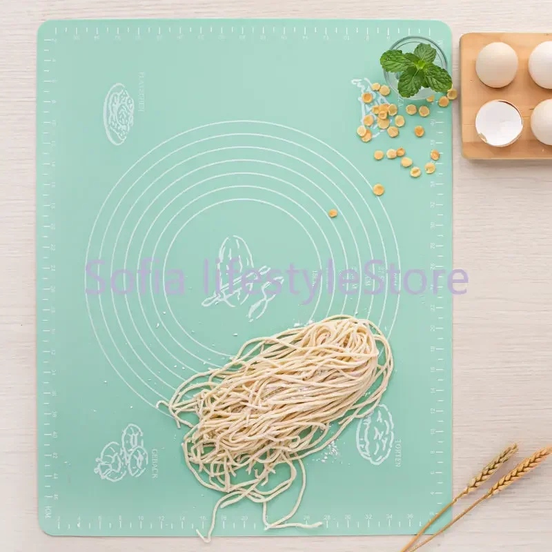 Extra-large Silicone Kneading Pad Household Food-grade Thickened Rolling Chopping Board Baking Panel Non-stick and Noodle Mat