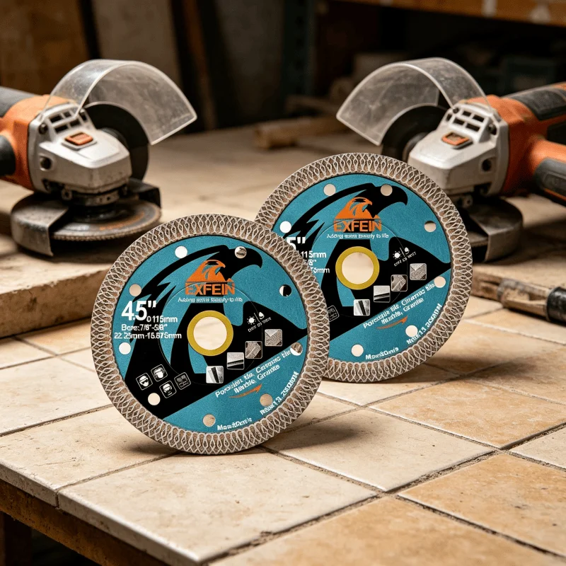 EXFEIN Diamond Cutting Disc Set for Angle Grinder X Mesh Cut Tile Marble Ceramic Granite Saw Blade for Cutting