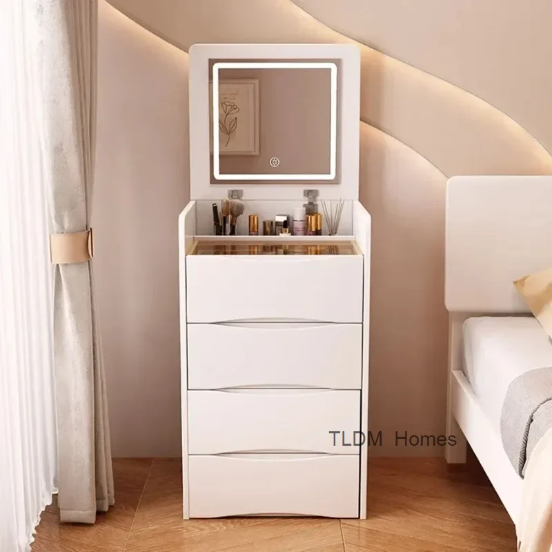 Mirror storage vanity organizer bedroom console vanity luxurious Tocador Maquillaje salon furniture