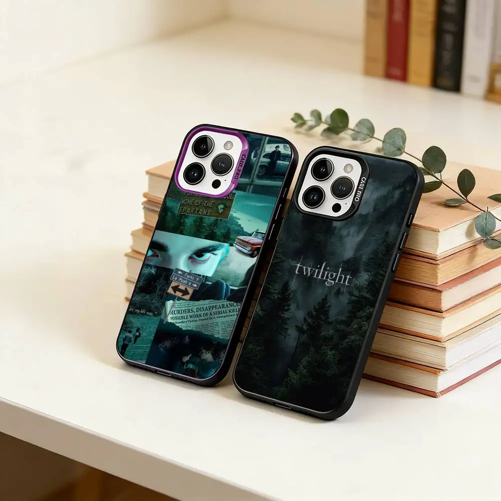 

T-Twilight Saga Edward Phone Case For iPhone 17,16,15,14,13,12,11 Plus,Pro Max,XS,Colorful Silver Black Cover